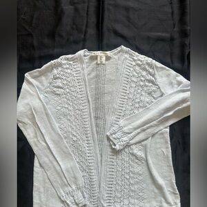 Max Studio Light Gray Cardigan Sweater